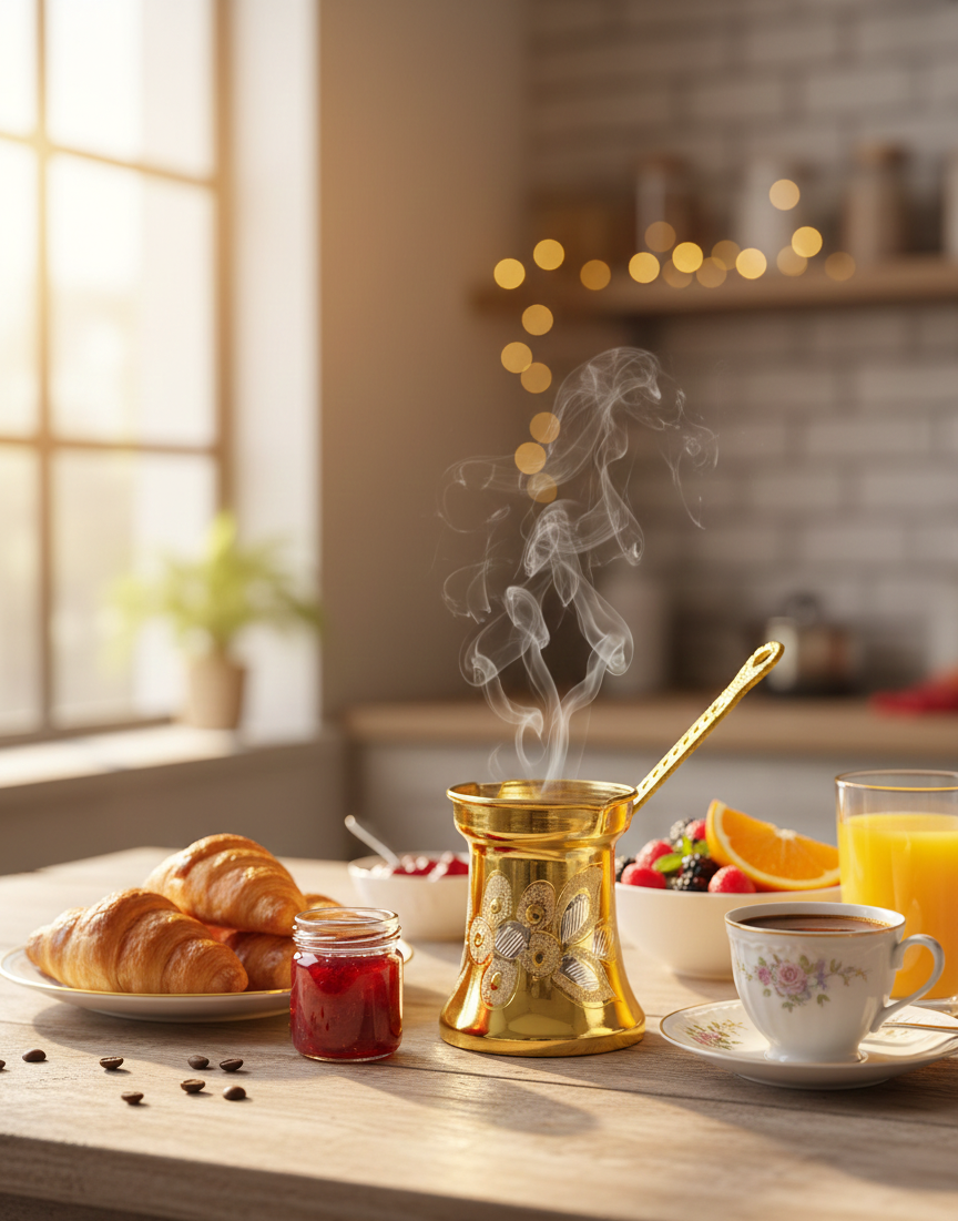 Mokka Kaffeekanne aus Kupfer – handgemachte Cezve / Ibrik