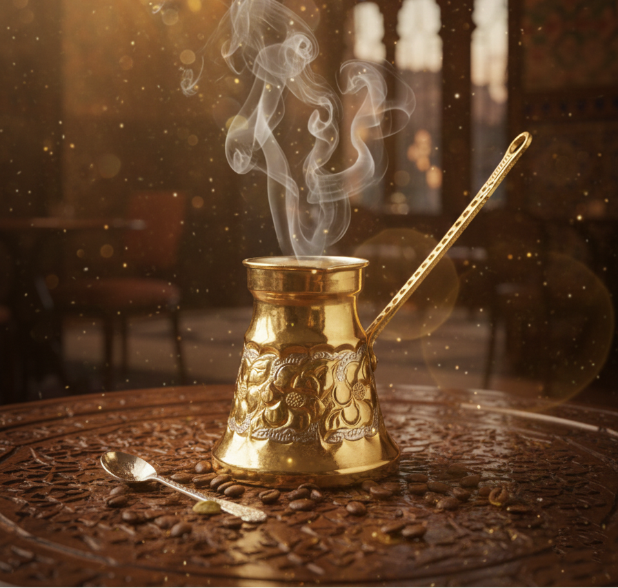 Mokka Kaffeekanne aus 100% Kupfer – Cezve Ibrik – handgemacht