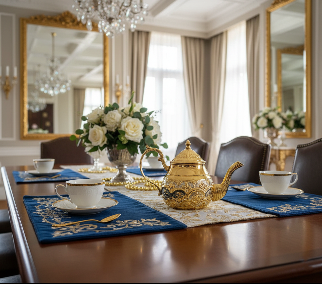 Handgefertigte Kupfer-Teekanne – 100% Reines Kupfer – Graviertes Design