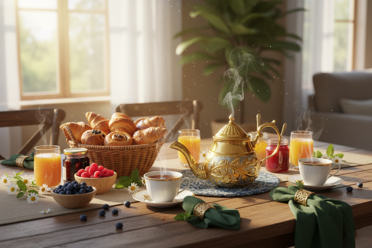 Handgefertigte Kupfer-Teekanne – 100% Reines Kupfer – Graviertes Design