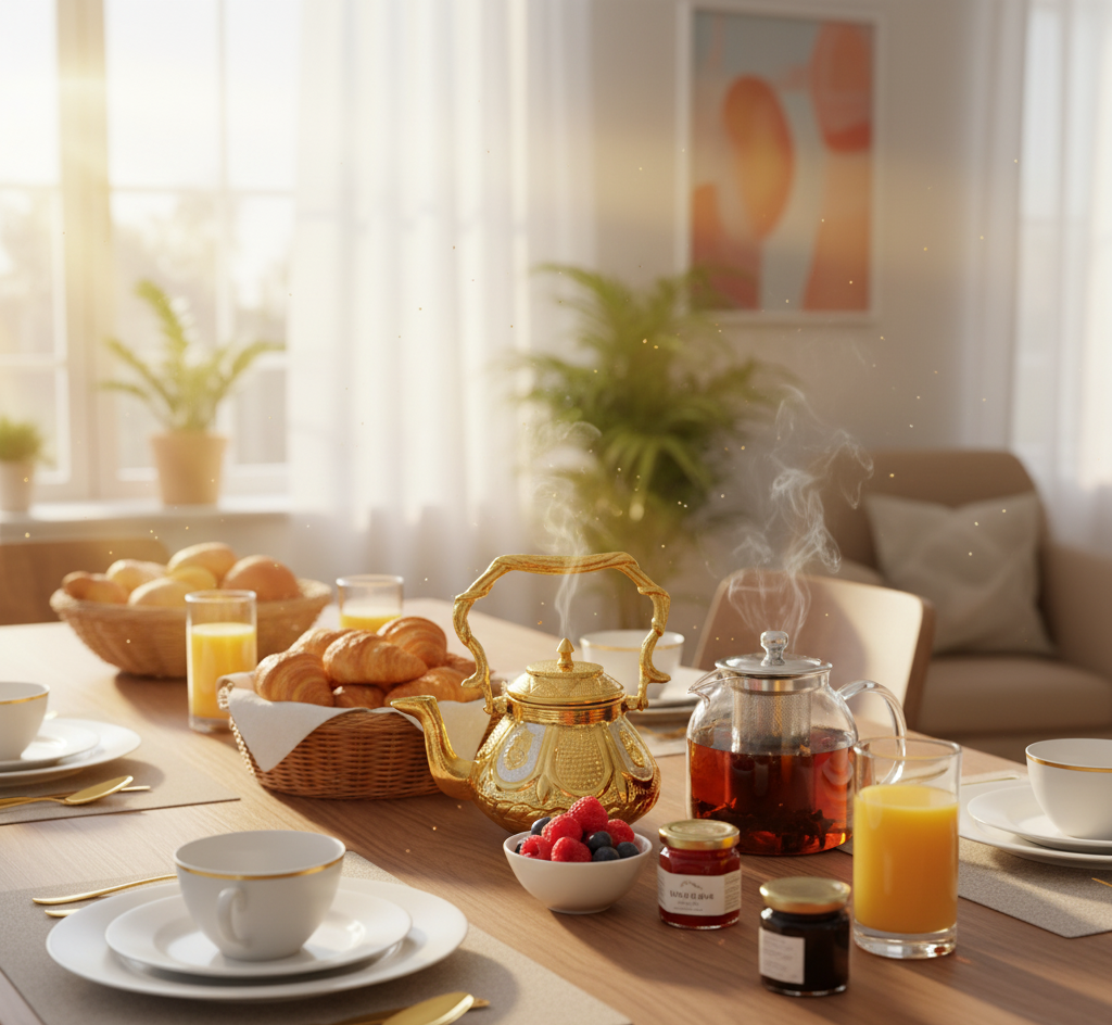 Handgefertigte Teekanne aus 100 % Kupfer – klassisch graviert, zeitlos im Design