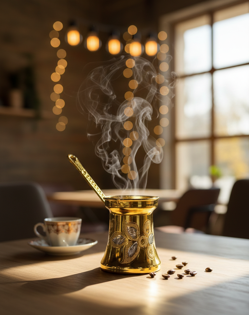 Mokka Kaffeekanne aus Kupfer – handgemachte Cezve / Ibrik