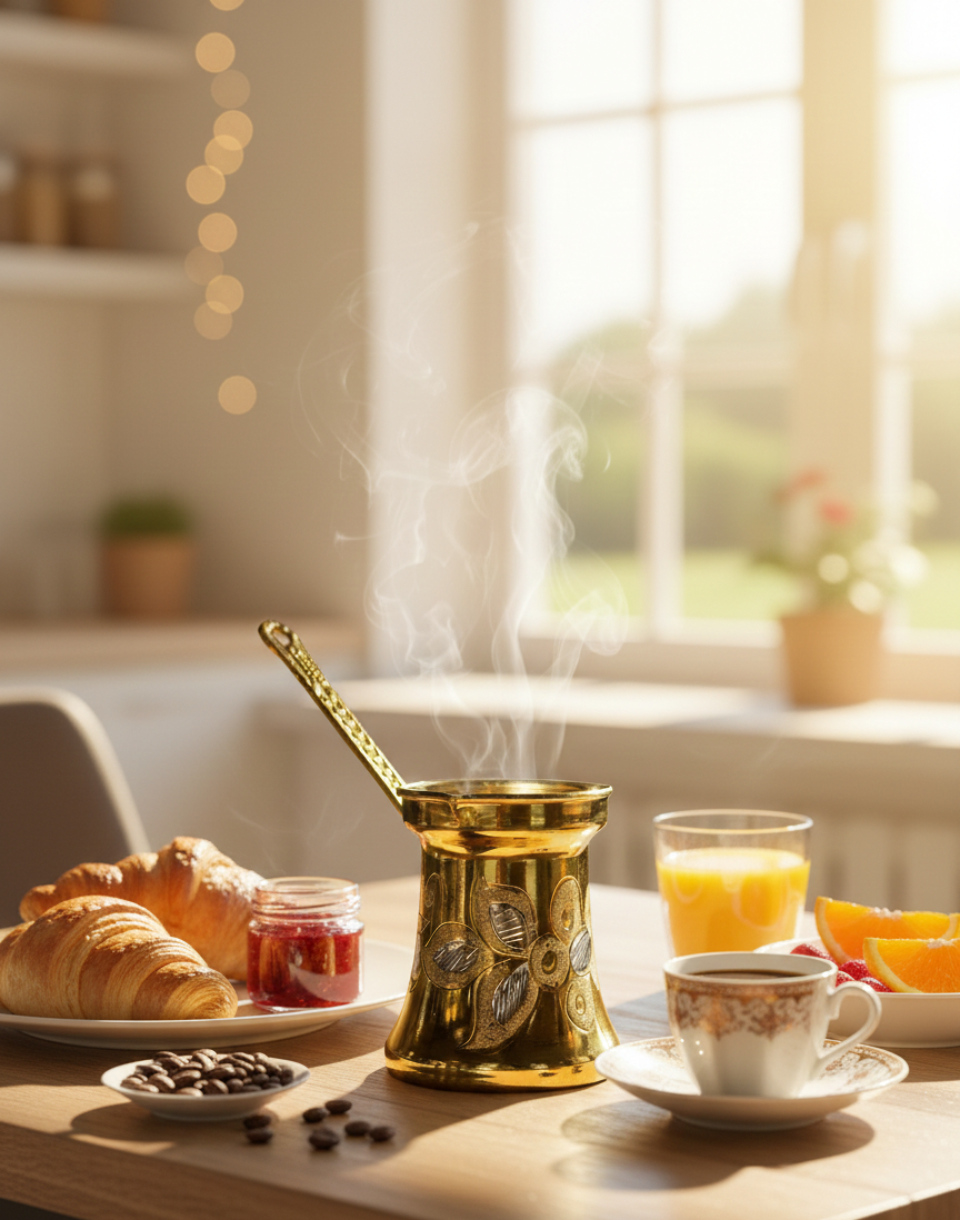 Mokka Kaffeekanne aus Kupfer – handgemachte Cezve / Ibrik