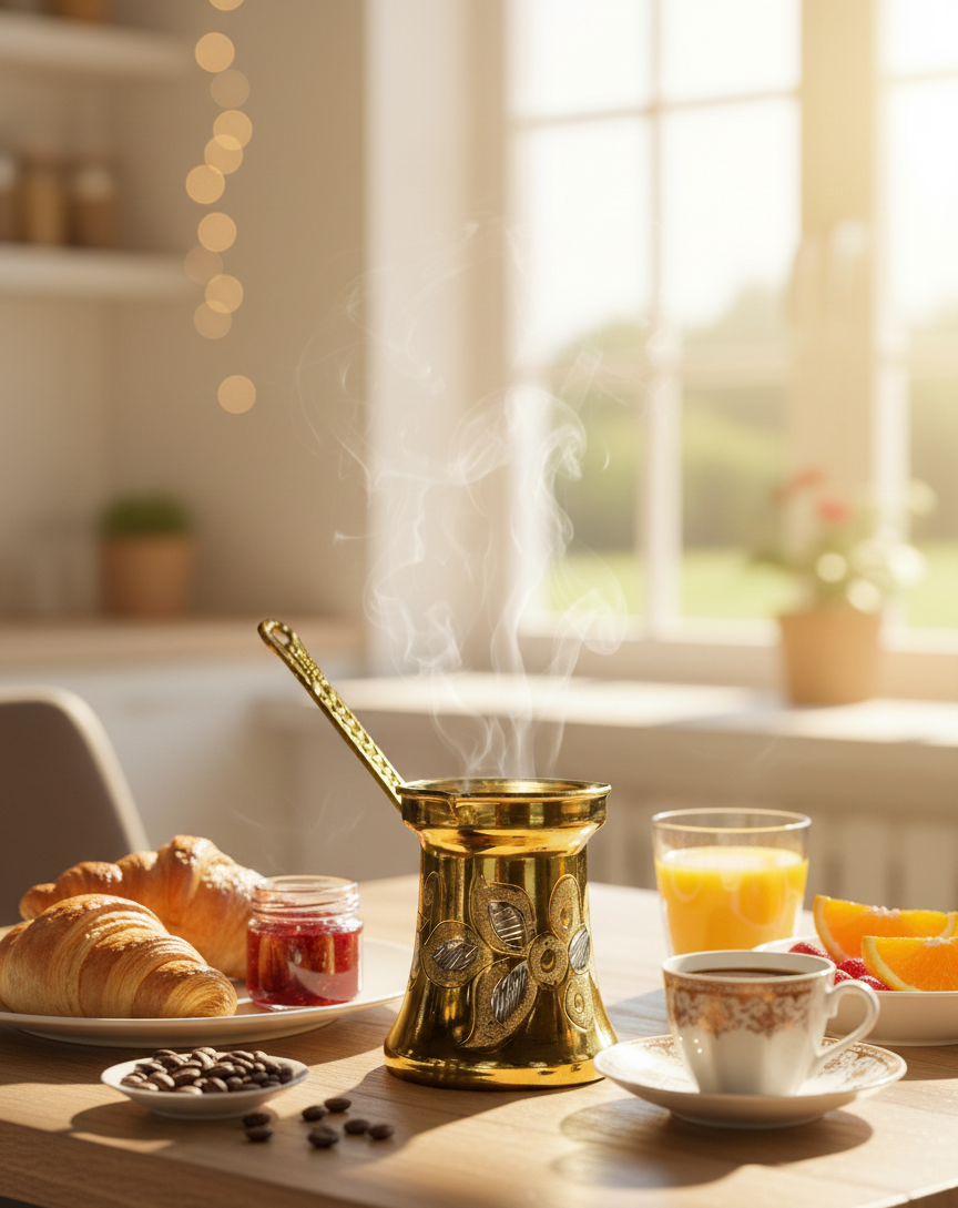 Mokka Kaffeekanne aus Kupfer – handgemachte Cezve / Ibrik