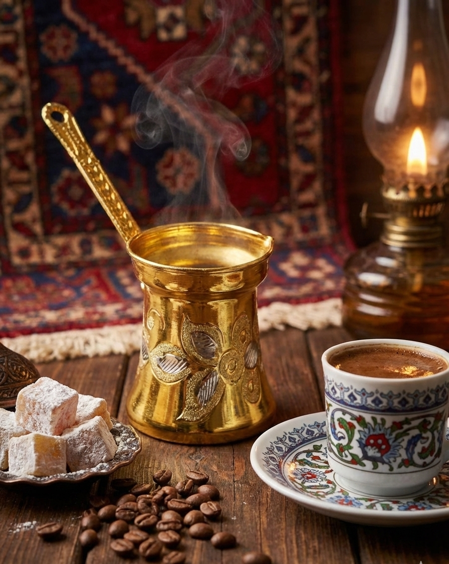 Mokka Kaffeekanne aus Kupfer – handgemachte Cezve / Ibrik